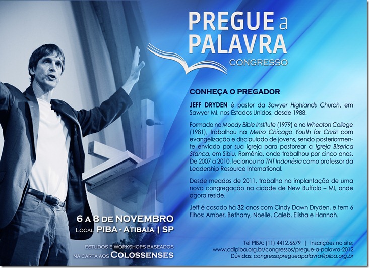 Pregue a Palavra palestrante