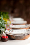 The table is set with local dishes, and we're ready to begin the meal!