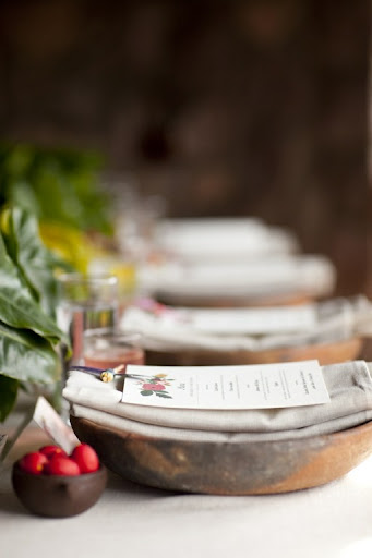 The table is set with local dishes, and we're ready to begin the meal!
