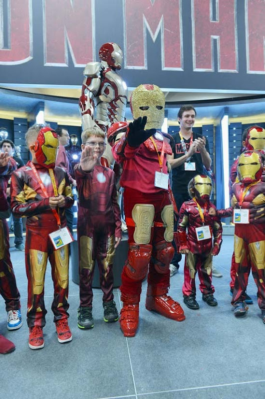 SAN DIEGO, CA - JULY 14:  Fans are seen with the Marvel Studios booth during Comic-Con International 2012 at San Diego Convention Center on July 14, 2012 in San Diego, California.  (Photo by Alberto E. Rodriguez/WireImage)