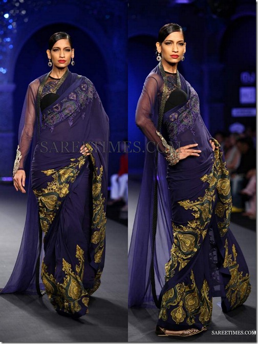 Varun_Bahl_Blue_Saree