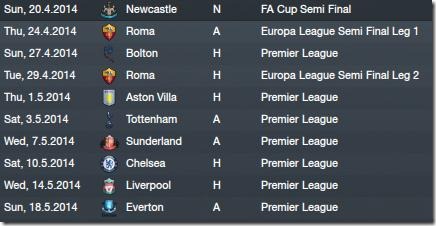 Future matches