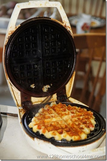 cook your potato waffle 3-5 minutes cook your potato waffle 3-5 minutes