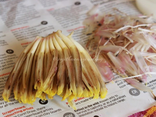 Cleaning bananah flower6