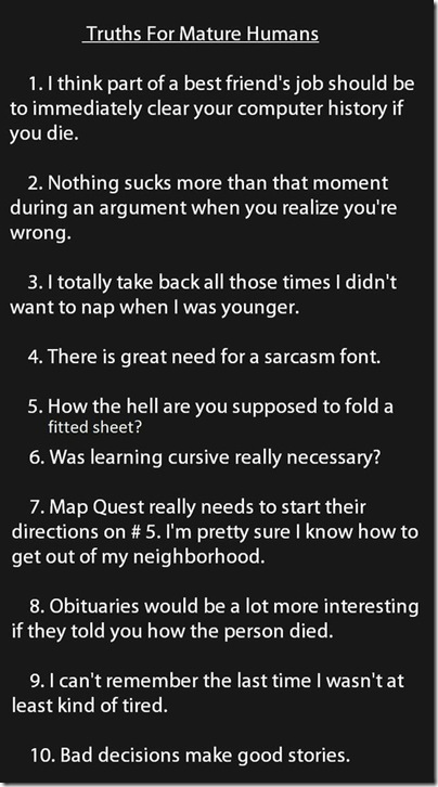 Truths for Humans1