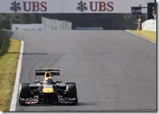 Webber nelle prove libere del gran premio del Giappone 2011