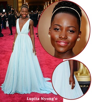 Lupita Nyong'o at the 2014 Oscars