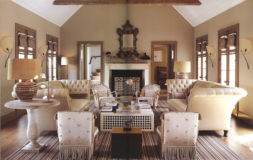 Neutral doesn't have to be boring. Here, Muriel incorporates unique pieces, interesting textures, and a range of tones to a space.