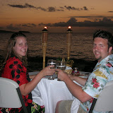 Drinking Water at Dinner on the Beach