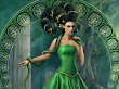 Green Witch With Snake