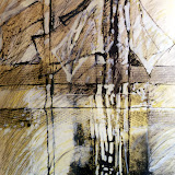 La ville de Sopot en soleil 1997; kolaż rysunkowy / collage de dessin; 100x70 cm
