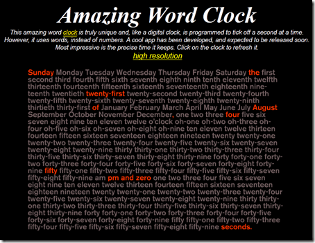 word Clock