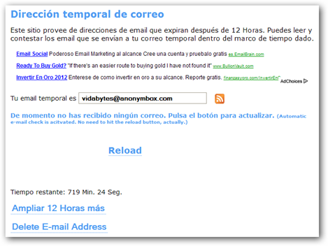 Anonymbox activado
