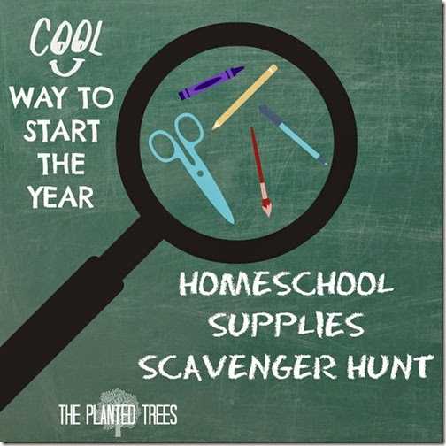 Homeschool Supplies Scavenger Hunt