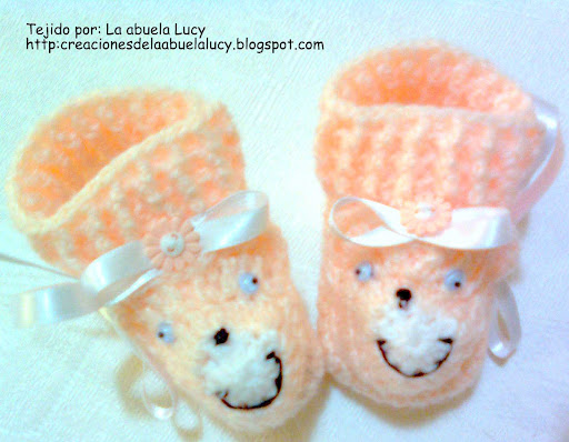 ZAPATITOS DE BEBE CONJUNTO MARIPOSA, CON CARA DE OSITA. MUY COQUETA ...