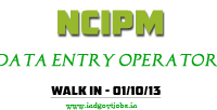 NCIPM Recruitment 2013