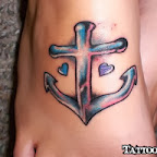 hearts foot tattoo - Foot Tattoos Designs