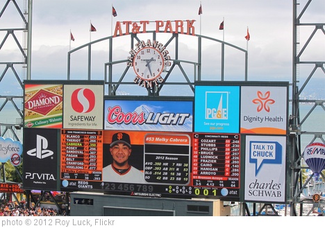 'Batting 3rd for the Giants, LF Melky Cabrera' photo (c) 2012, Roy Luck - license: http://creativecommons.org/licenses/by/2.0/
