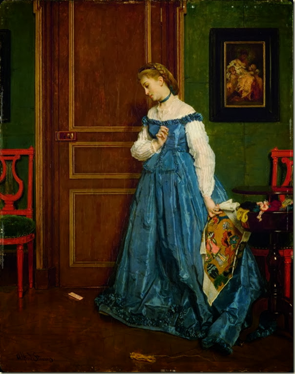 Alfred Stevens, Portrait féminin Alfred Stevens, Portrait féminin