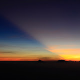 Interesting cloud shadow seen from Lawu (Jia Hao, July 2010)