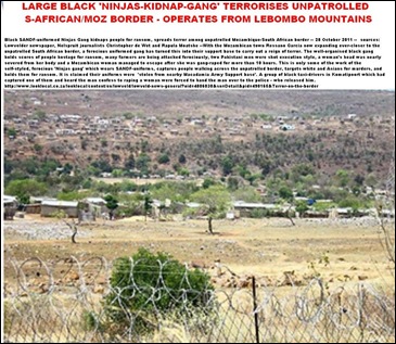 NINJAS GANG TERRORISING komatie MOZ SA BORDER