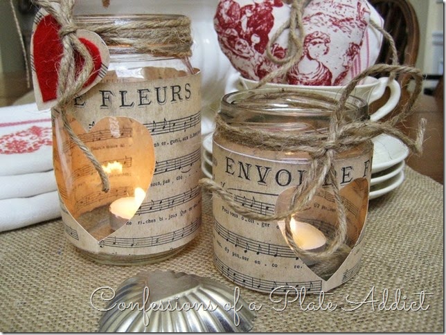 CONFESSIONS OF A PLATE ADDICT Vintage French Sheet Music Candles CONFESSIONS OF A PLATE ADDICT Vintage French Sheet Music Candles