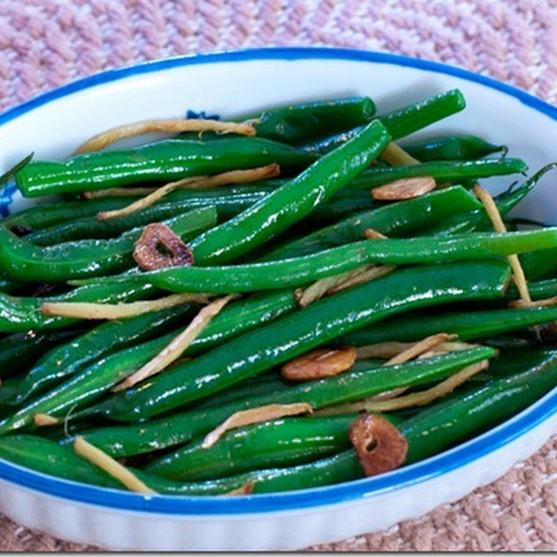 Gingered green beans with garlic