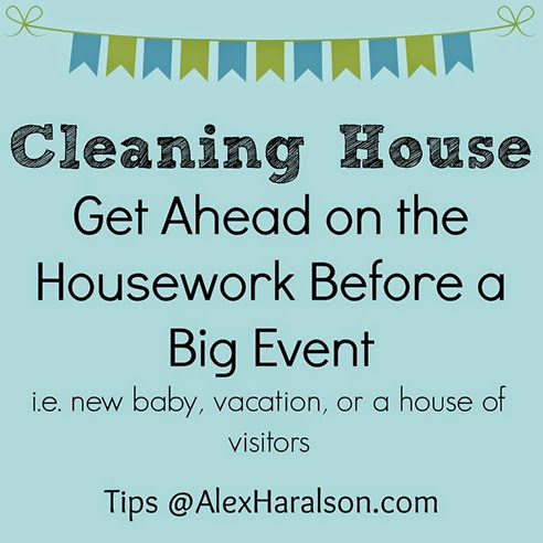 Cleaning house getting ahead on the housework