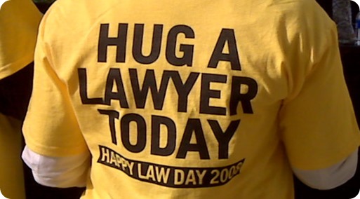 hug a lawyer
