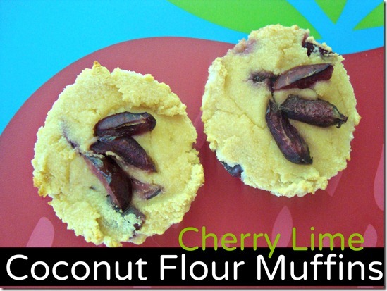 cherry lime coconut muffins