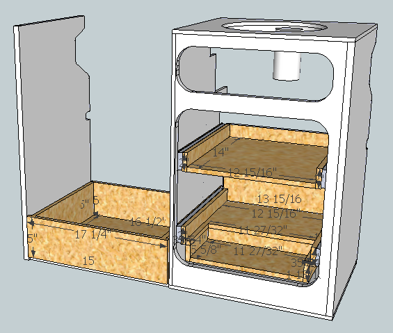Pull-out Shelves and Under-Fridge Drawer