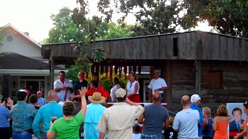 Cajun politicking in parade, Morgan City, LA