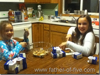 Cutting the burgers for White Castle Stuffing