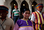 Peas Peas Ayui, Puwaanch Kintui Antich,  Ampush Ayui Chayat  and Jiyukam Irar Miik stood in the grand hall of the Canadian Parliament on April 25, 2012.