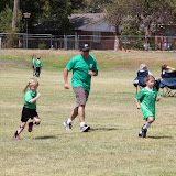 Pressly's first soccer game!