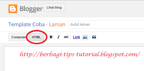 Laman HTML Blogger