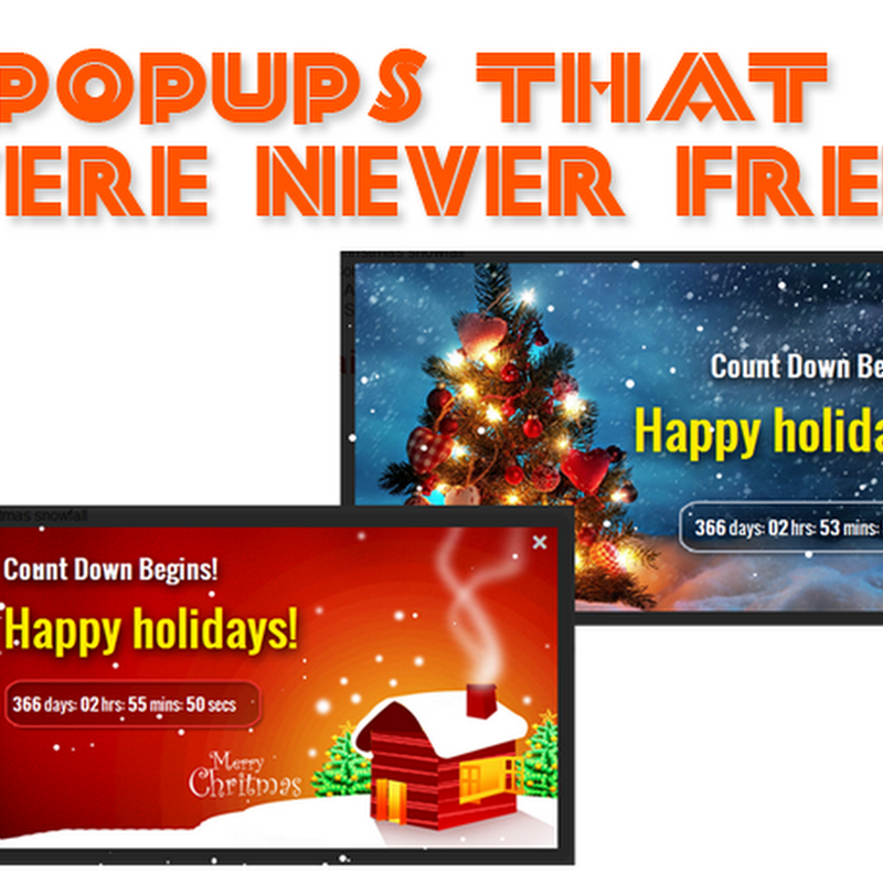 Christmas Pop-up with Countdown Timer and Falling Snow For Websites