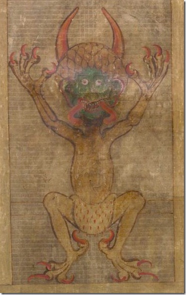 Ilustracion-que-representa-al-Diablo-que-aparece-en-el-Codex-Gigas-Wikimedia-Commons