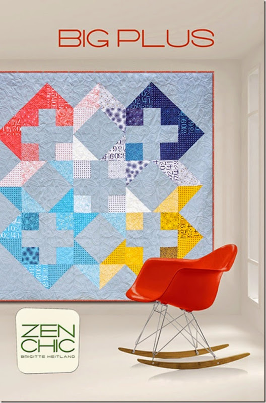 Big Plus modern quilt pattern Zen Chic Big Plus modern quilt pattern Zen Chic