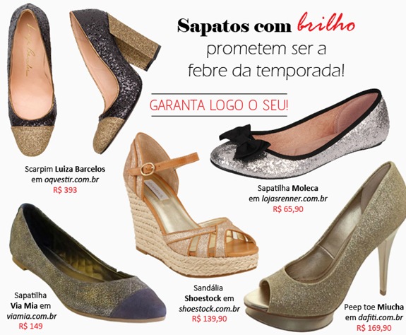 Sapatos com glitter: Onde comprar online – Confira 5 sugestões. Sapatos-Brilho-glitter-moda-comprar