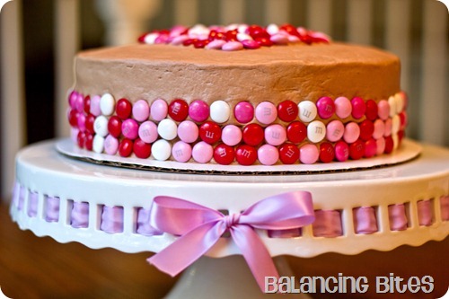 Valentine's Day M&M Heart Cake 3