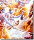 Ajamila rescued by the Vishnuduttas