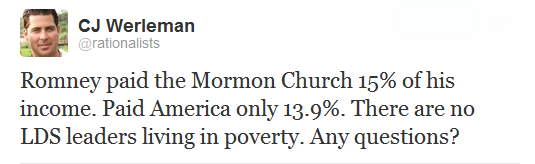 Romney paid Mormons
