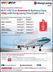 Hong Leong Bank Buy 1 Fly 2 Air Fare Promotion 2013 Branded Shopping Save Money EverydayOnSales