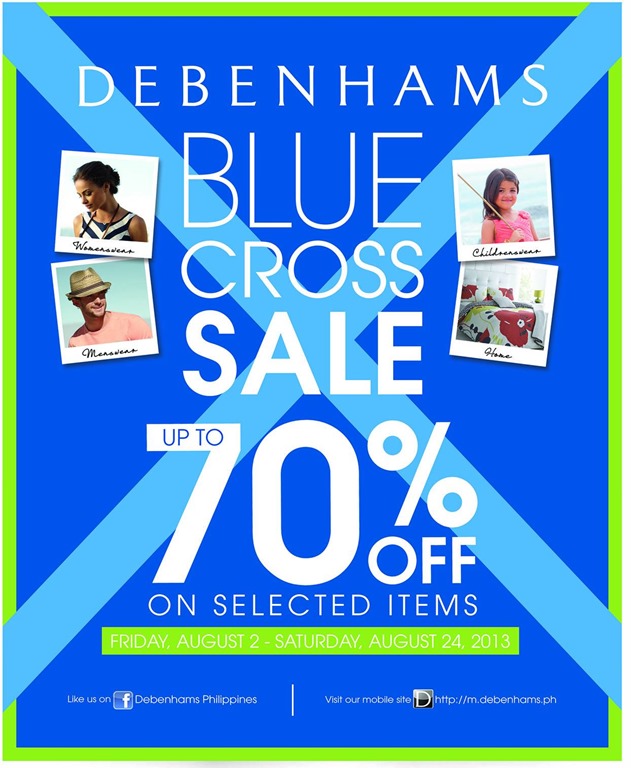 EDnything_Debenhams Blue Cross Sale