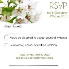 Cherry Blossom - JPGS 5 RSVP Card
