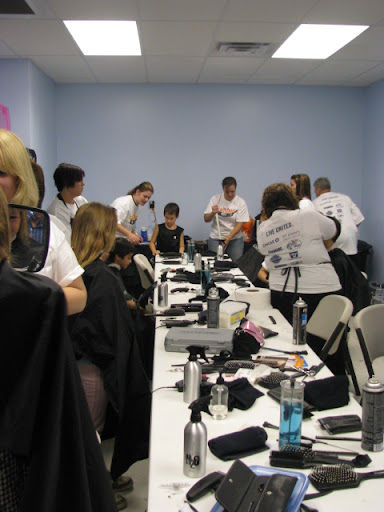Volunteers gave out over 200 haircuts on Thursday. (photo credit: Matt Evans)