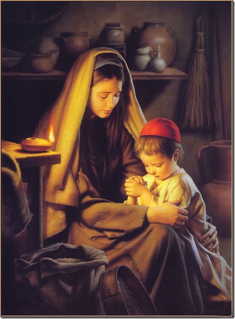 Jesus praying -as a child Jesus praying -as a child