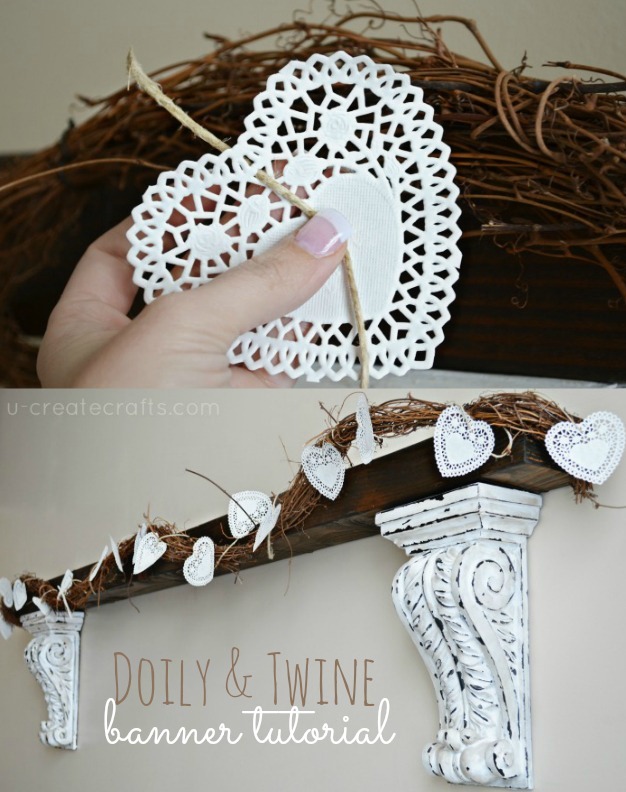 Valentine Doily and Twine Banner Tutorial