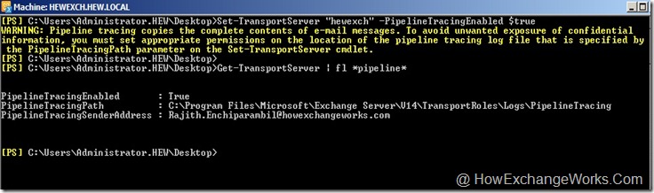 Enable pipeline tracing